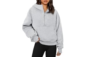 EFAN Half Zip Pullover Sweatshirts for Women Quarter Zip Up Hoodies Fleece Sweaters Fall Fashion Outfits 2023 Winter Clothes