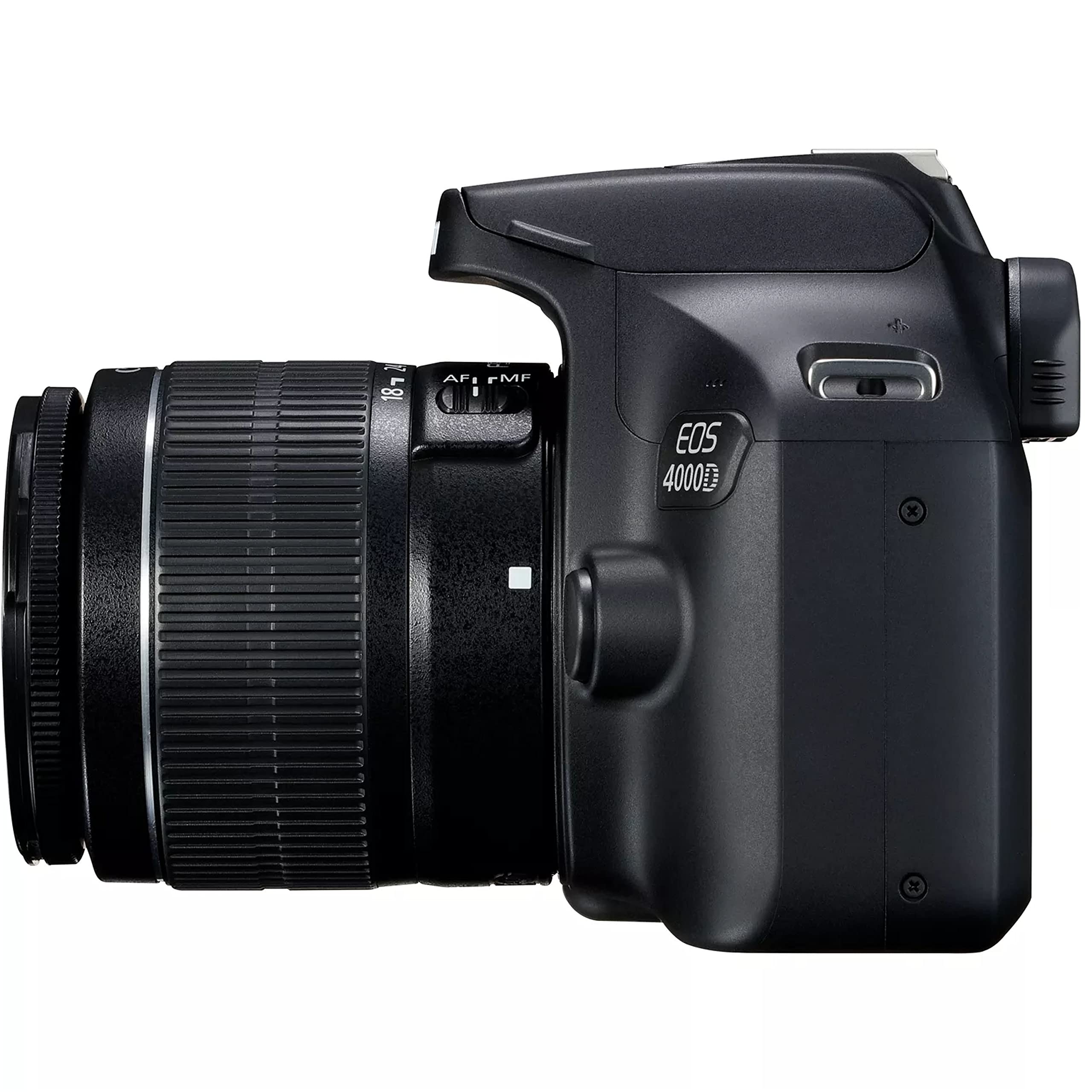 Canon EOS 4000D / Rebel T100 DSLR Camera w/EF-S 18-55mm F/3.5-5.6 Zoom Lens + 64GB Memory, Filters,Case, Tripod, Flash, and More (34pc Bundle) (Renewed)