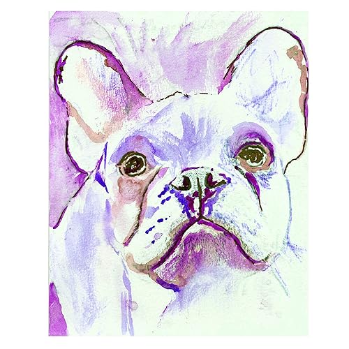 abstract french bulldog painting