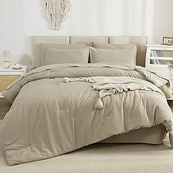 Litanika Comforter Queen Size Set Khaki - 7 Pieces