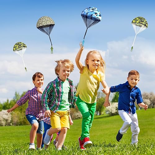 Parachute Toy for Kids, Army Outdoor Toys Flying Parachute Men, Inside  Outside Toys for or 10