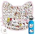 102Pcs Hello Cat Kitty Stickers Pack，Hello Cat Colorful Theme Waterproof Sticker for Laptop，Cute Cartoon Vinyl Decals for Water Bottle，Skateboard，Luggage，Hydroflasks，Cute Gifts for Kids