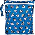 Bumkins Disney Waterproof Wet Bag for Baby, Travel, Swim Suit, Cloth Diapers, Pump Parts, Pool, Beach, Gym Clothes, Toiletry, Hook to Stroller, Daycare, Zipper Reusable Wetdry, Mickey and Friends Blue