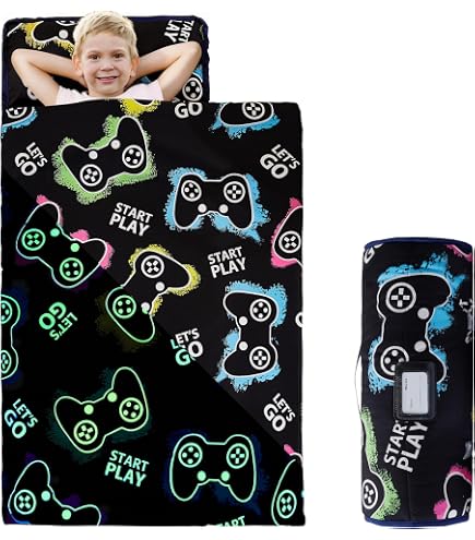 Alfombra De Siesta Para Niños Con Almohada Y Manta – 125x50 Cm, Térmica, Enrollable, Ideal Para Guardería, Preescolar O Viajes