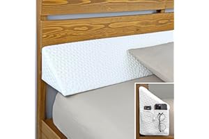 EPHEDORA Triangle Bed Wedge Pillow for Headboard Gap (0-8") - Bed Gap Filler Full Size - Headboard Pillow/Mattress Wedge Fill Gap Between Headboard and Mattress