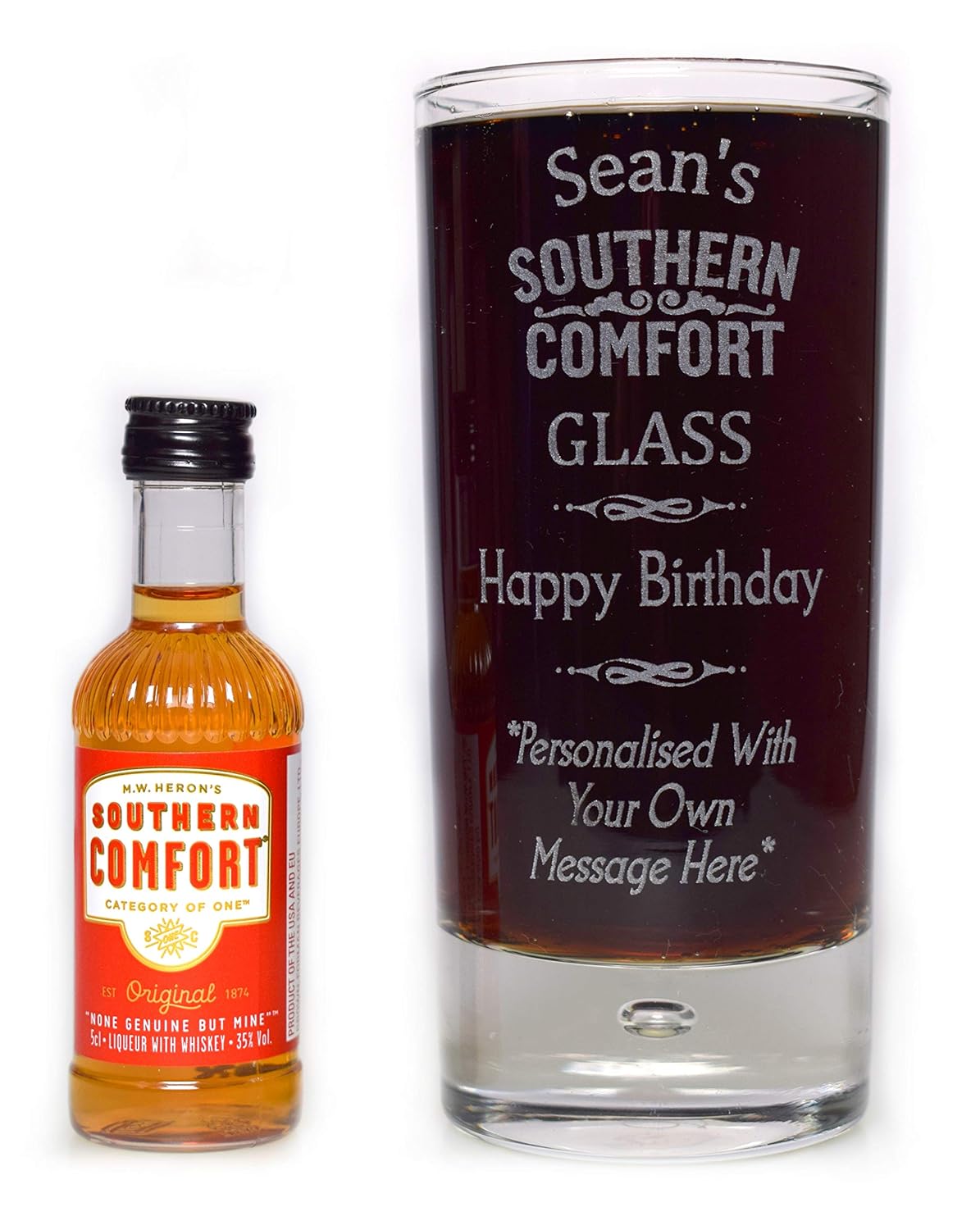 Engraved Personalised Southern Comfort Special Occasion Design