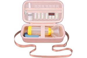 Elonbo 3D Pen Carrying Case for SCRIB3D P1 3D Printing Pen with Display, Extra Mesh Pocket Fits PLA Filament, Stencil Book, Project Guide, Charger, Rose Gold (CASE ONLY! SCRIB3D P1 Not Included)