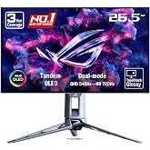 ASUS ROG PG27AQWP-W 27 Inch 1440p 540Hz Tandem OLED Gaming Monitor | Dual Mode FHD 720Hz, TrueBlack Glossy, Neo Proximity Sensor, 0.02ms, G-SYNC Compatible, DisplayPort 2.1, for PS5 and Xbox
