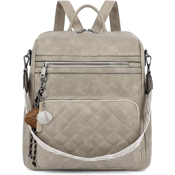 Amazon.com: LASUK PU Leather Backpack Purse for Women Travel  display picture 1