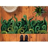 CZYY Cthulhu Tentacle Bath Mat, 55 x 22 in Sea Monster Bathroom Rug | Absorbent Microfiber Surface, Non-Slip Backing, For Bathrooms, Indoor Entrances, Halloween & Gaming Decor