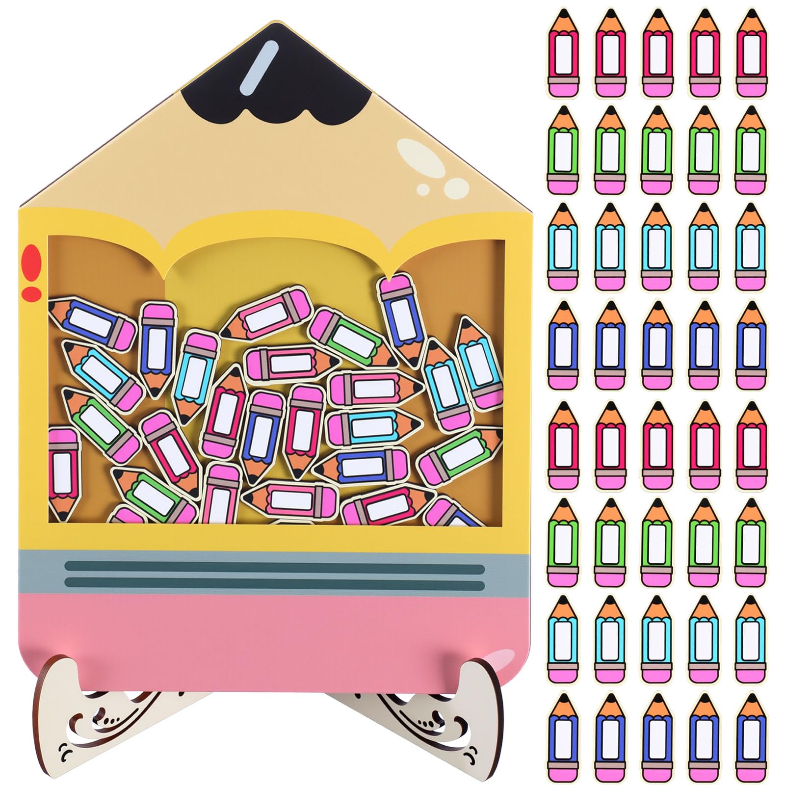 Photo 1 of Leinuosen Personalized Reward Jar, Classroom Pencil Reward Jars, Good Behavior Home Classroom Responsibility Routine Training Tool for Boys and Girls