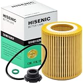 Hisenic Oil Filter Fits BMW 320i 328i 428i X1 Z4 sDrive 2.0L 11427953125 | Fits 228i 528i Gran Coupe X3 N20 RWD, For Plastic Oil Pan models, Replacement for 11427640862