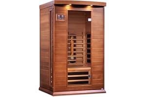 DYNAMIC SAUNAS Maxxus MX-M206-01 2-Person Full Spectrum Near Zero EMF (Under 2MG) FAR Infrared Sauna (Canadian Clear Red Cedar) Curb Side Delivery