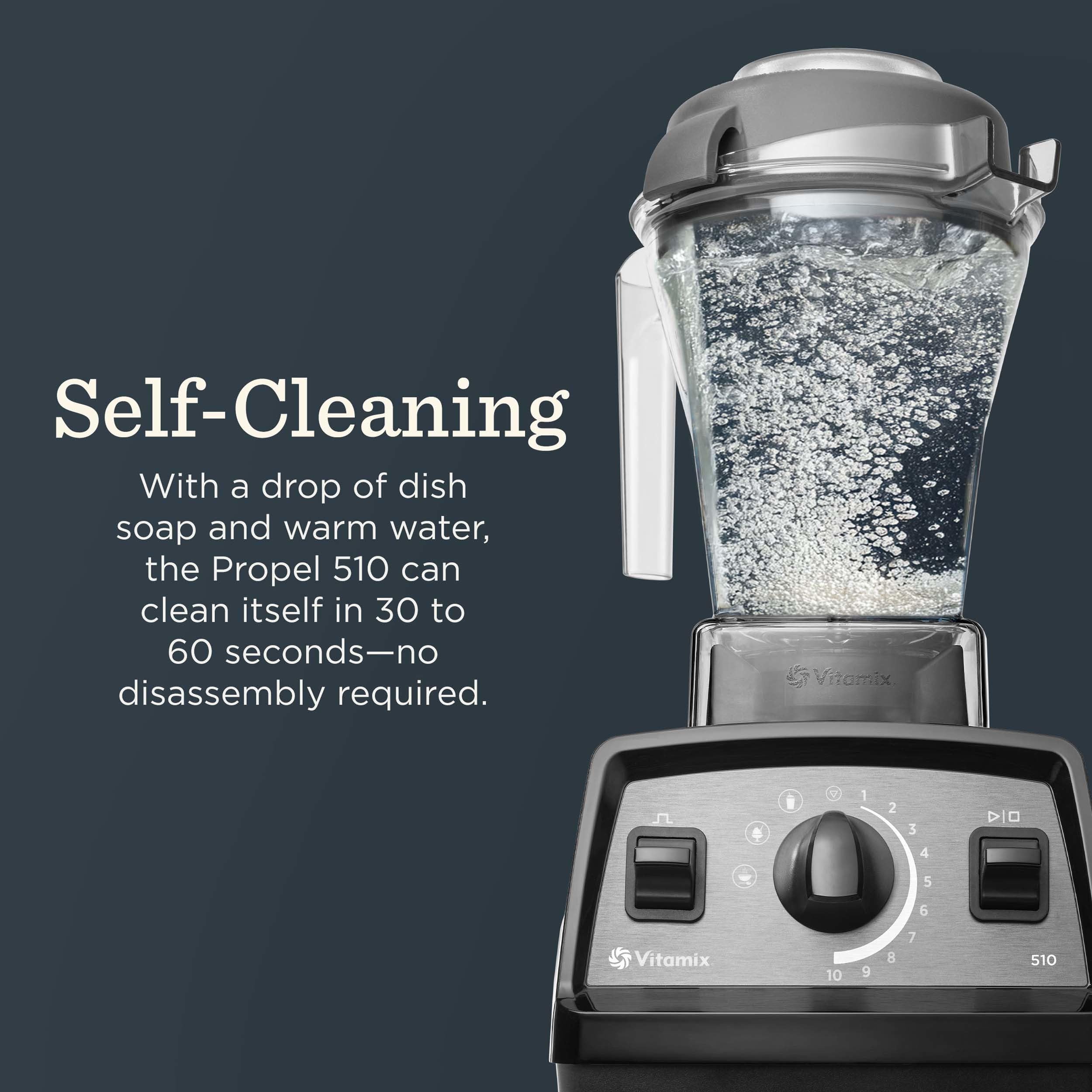 Vitamix Propel Series 510 Licuadora con tres programas de licuado, licuadora de grado profesional para batidos y más, cuchillas de acero inoxidable, aparato de cocina autolimpiante, recipiente de 48 onzas, rojo