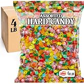 Bulk Hard Candy Mix, 4 lb, Approx. 300 Individually Wrapped Pieces | Classic assortment for office desks, front counters, lobbies, events, reception areas, waiting rooms, parties and sharing
