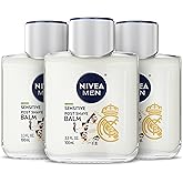 NIVEA MEN Sensitive Post Shave Balm, Alcohol Free, Multipack, 3 x 3.3 FL OZ | Alcohol Free After Shave Balm for Men with Sensitive Skin, VitaminPro Complex, Soothes Shave Irritation, Fast Absorbing