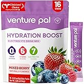 Venture Pal Sugar Free Electrolyte Powder Packets - Liquid Daily IV Hydration Packets | Electrolytes Drink Mix with 5 Vitamins & 7 Electrolytes | Keto Friendly | Non-GMO | Certified Vegan | 16 Sticks