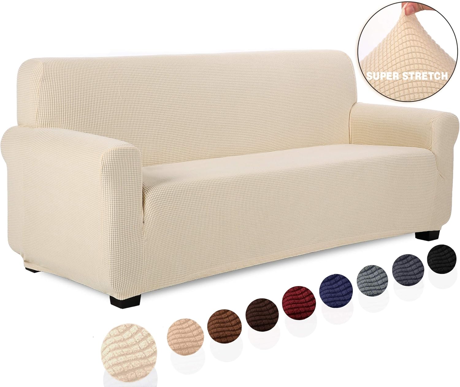 TIANSHU Stretch Couch Covers for Sofa, Slipcovers for Living Room, 1