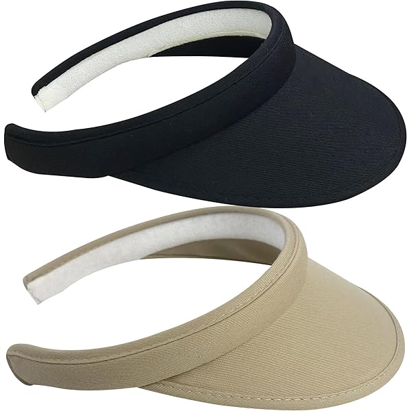 Kejea 2 Pack Women Clip-on Visor Hats Unisex Sports Wide