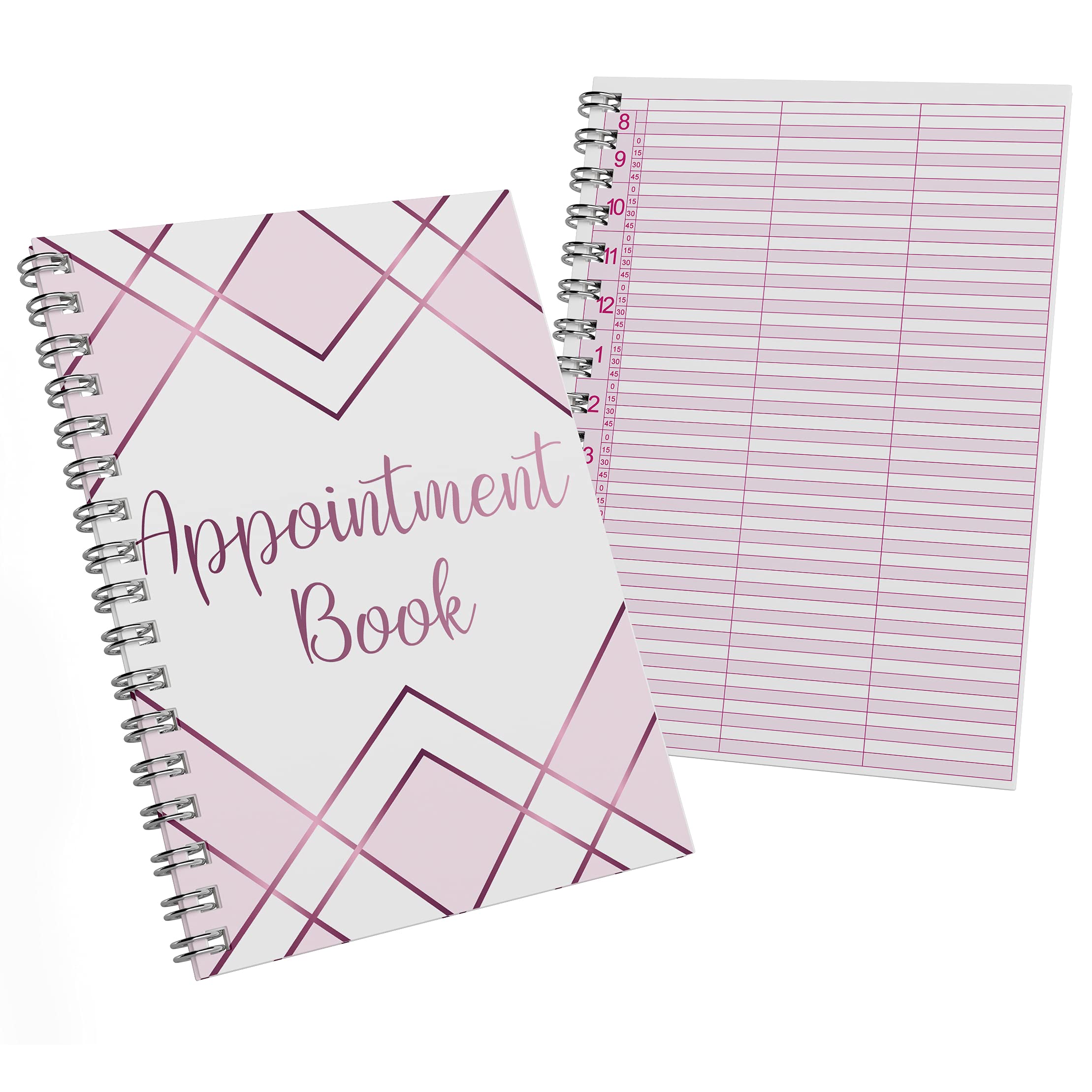 Appointment Book Salon Undated 15 Minute Intervals A5 Size Beauty Salon Therapists Diary (A5 size)