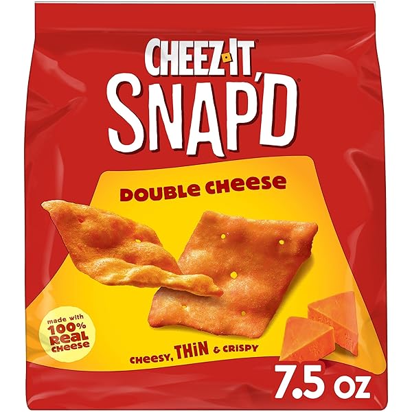 CHEEZ-IT SNAP’D CHEESE CRACKER CHIPS, THIN CRISPS, LUNCH...