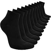Skechers Women's 10-pack Half Terry Classic Quarter Crew Socks, Comfort-fit &amp; Cushioned Footbed