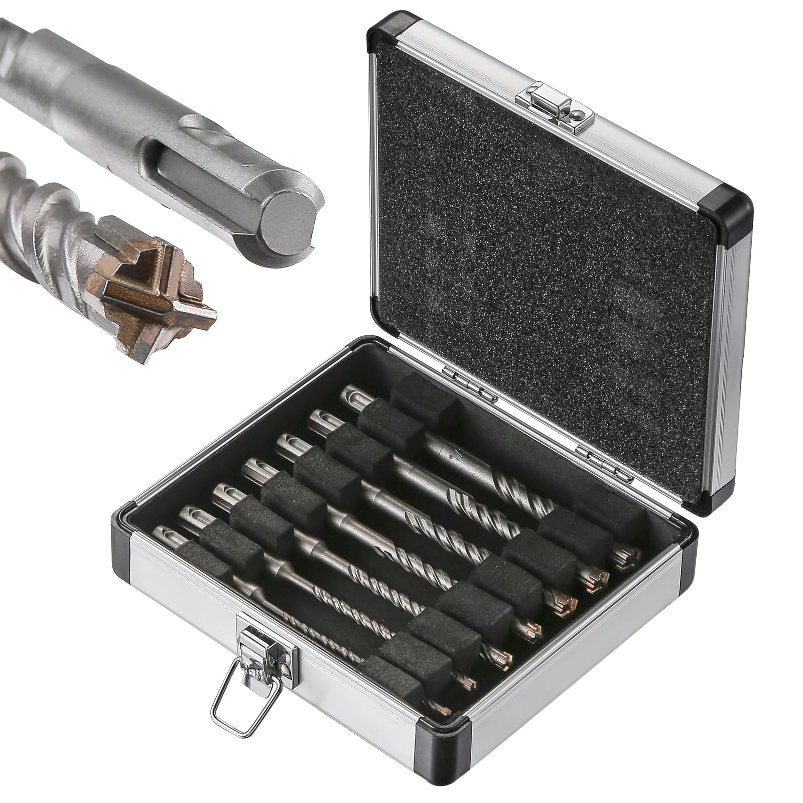 Photo 1 of Wensilon 6in Concrete Drill Bit Set - Cross-Type Double Thread Carbide Bits for Brick, Stone, Hammer Drill
