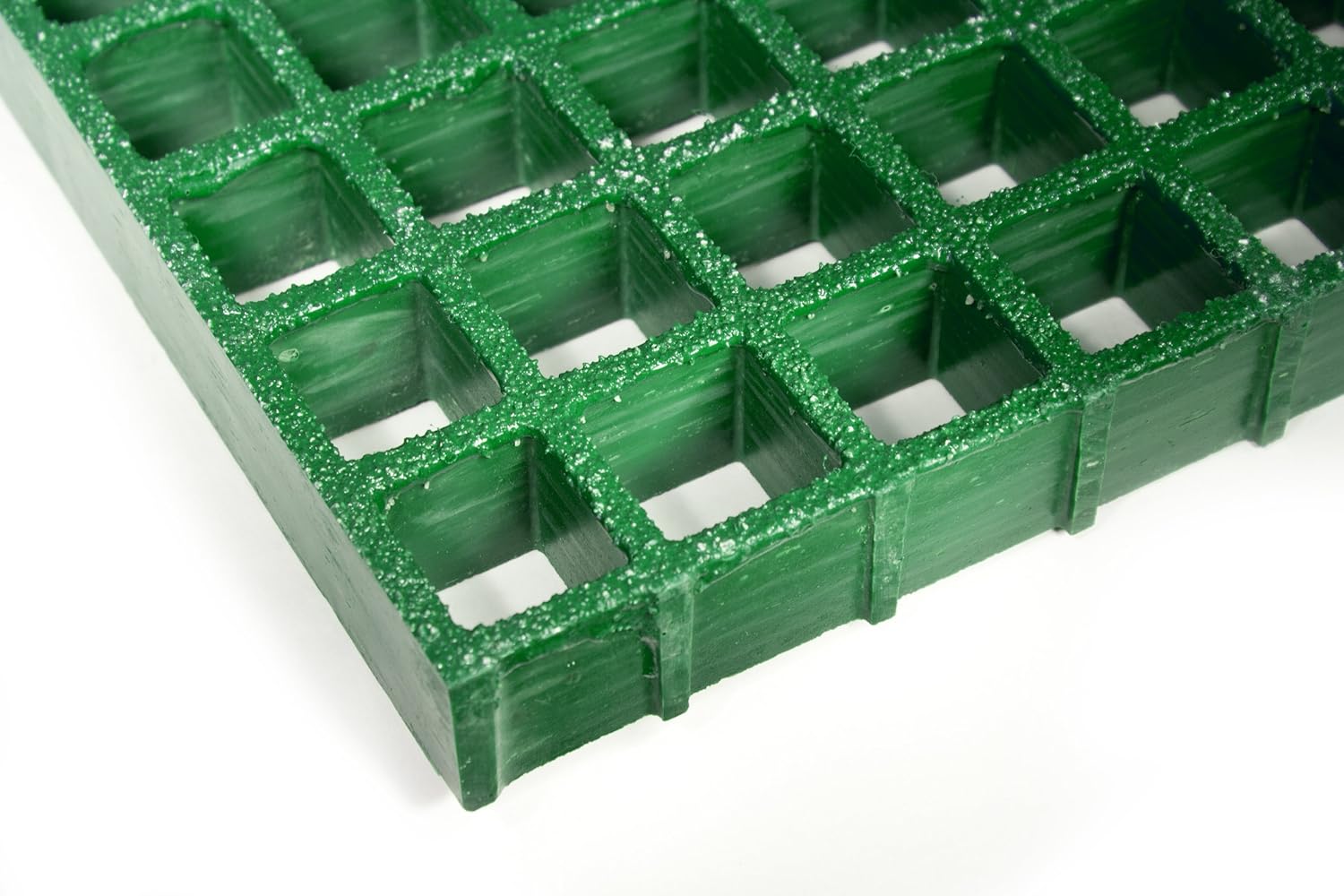Fiberglass Grating, Standard Tolerance, Green, GritTop, 1