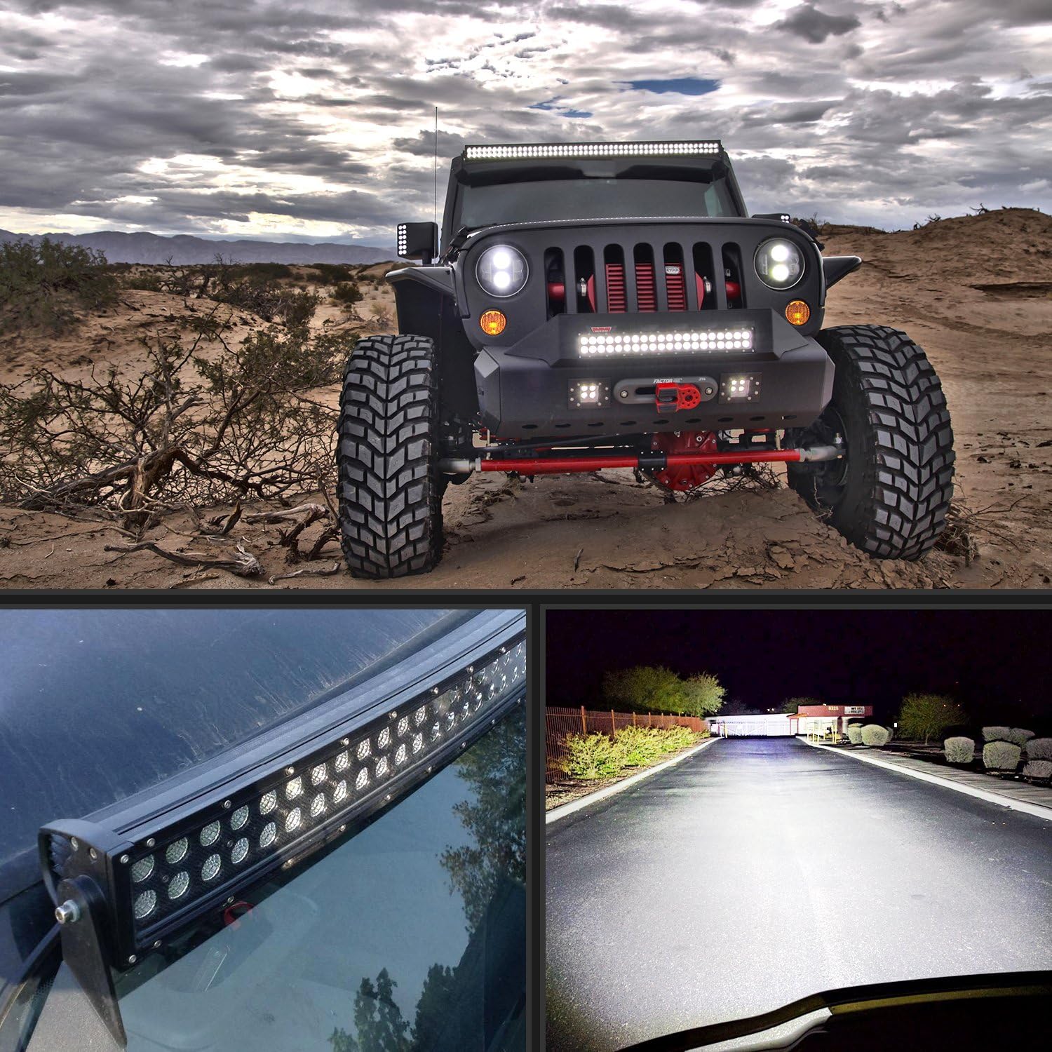 Nilight 32" 180W Spot Flood Combo High Power LED Driving Lamp LED Light Bar Off Road Fog Driving Work Lights for SUV Boat Jeep Lamp,2 Years Warranty: Automotive
