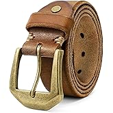 OZNDAS Genuine Leather Belt for Men Women Handmade Heavy-Duty Work Belt Leather Men's Belts | Jeans/Casual/Christmas Gifts