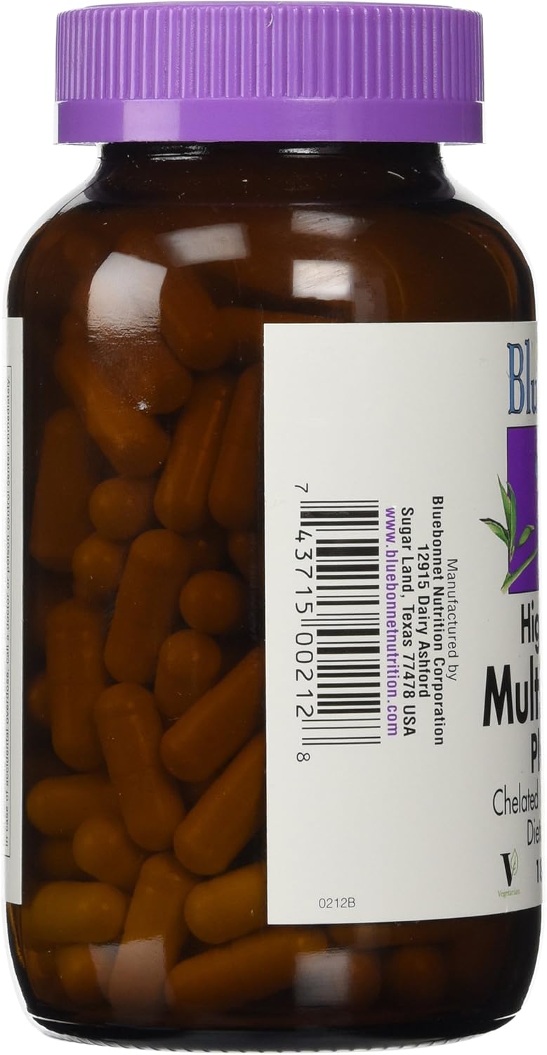 BlueBonnet Multi Minerals Plus Boron Vegetarian Capsules, 180 Count, White: Health & Personal Care
