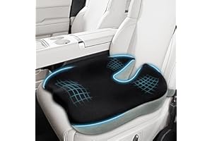 BANKQF Wedge Car Seat Cushion, Office Chair Cushion, Memory Foam Truck Seat Cushion for Sciatica Tailbone Pain Relief, Long Driving, Coccyx, Back Support
