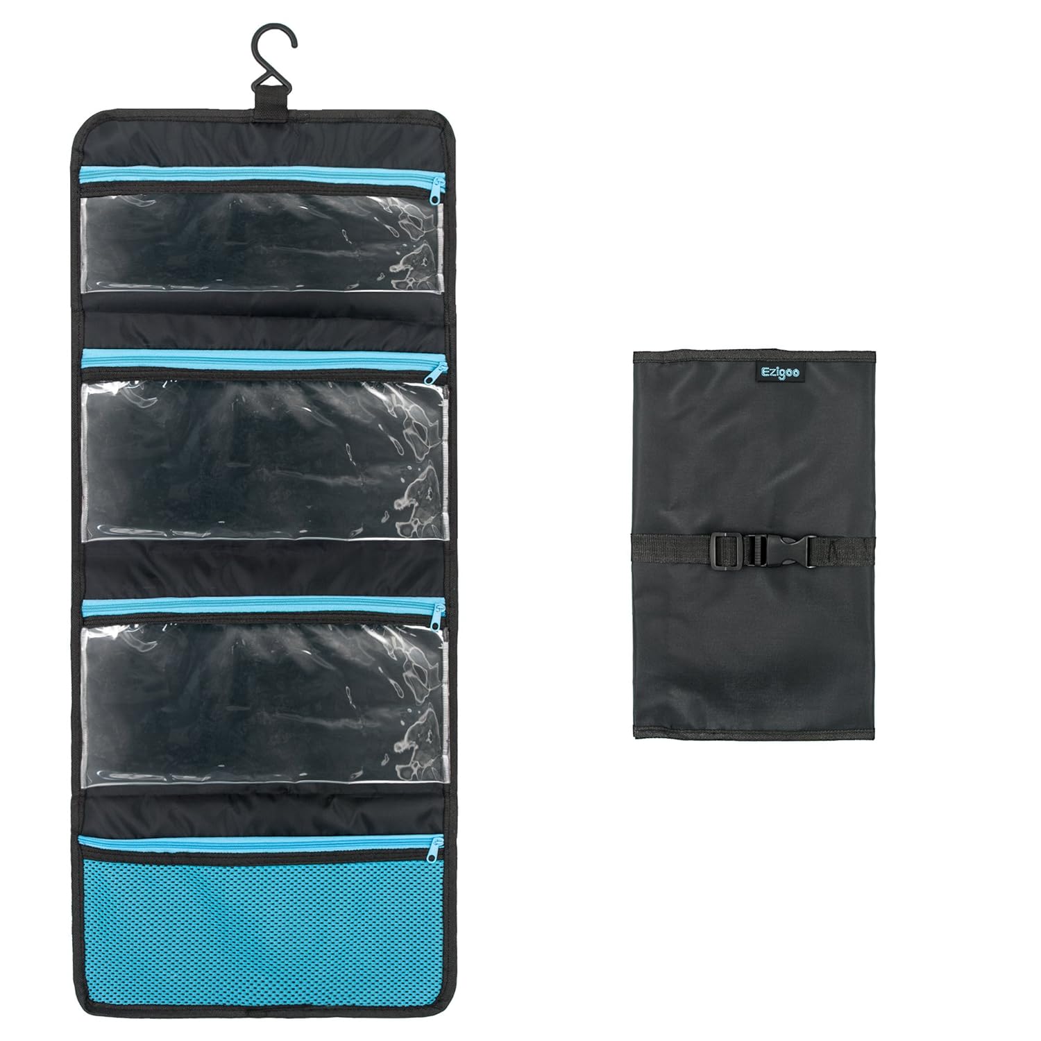 Ezigoo Bolsa De Aseo – Bolsa Plegable Y Colgante Con Bolsillos –