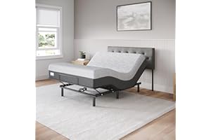 CELESTIAL SLEEP Celestial Aurora Adjustable Bed Base (Frame) + 8 inch Gel Memory Foam Mattress (Firm), Easy Assembly, Head and Foot Lift, Zero Gravity, Memory Positions, CertiPUR-US Bed - Full