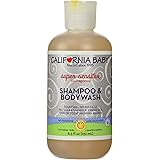 California Baby Super Sensitive Shampoo and Body Wash, No Fragrance, 8.5 Ounce Bottle