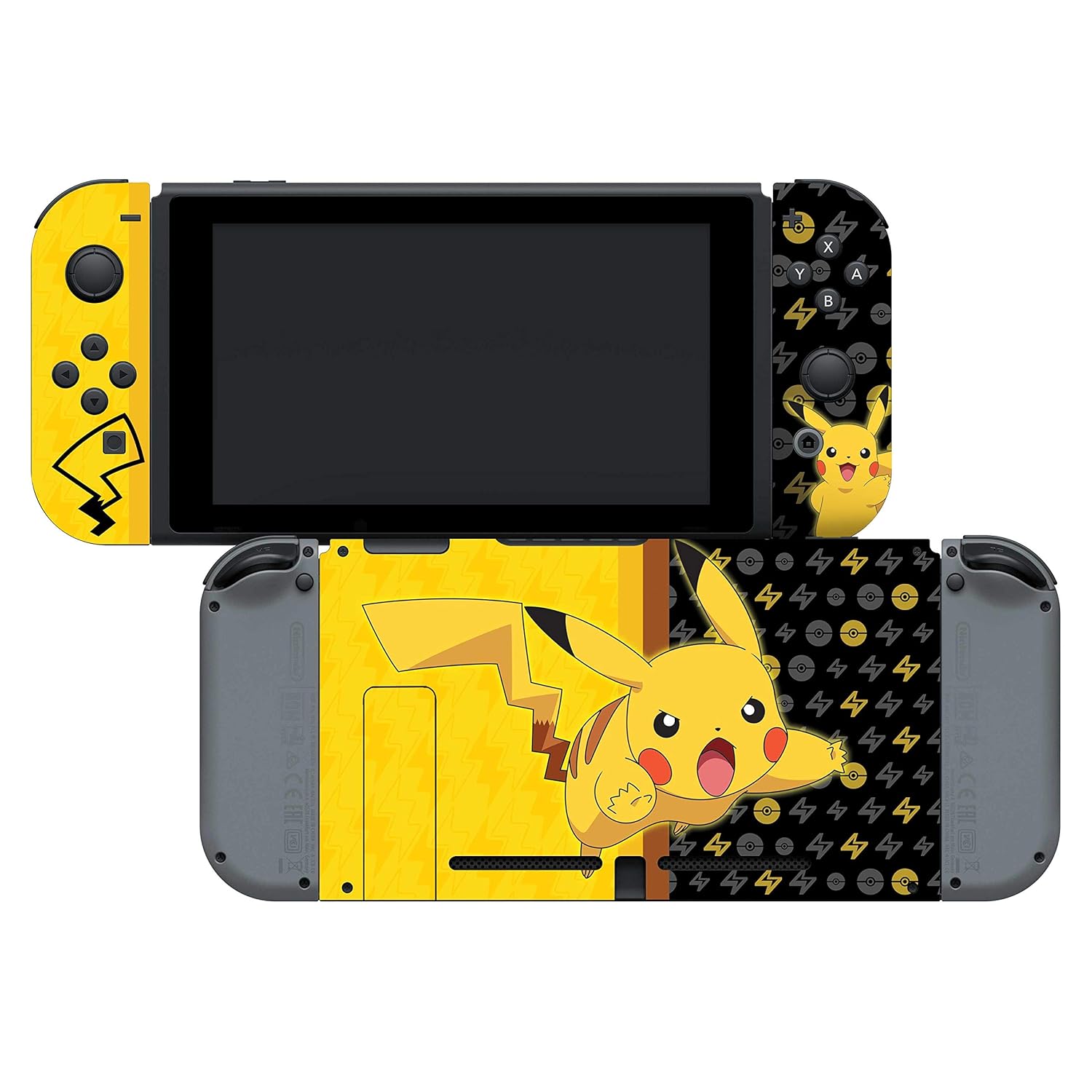 Controller Gear Nintendo Switch Skin & Screen Protector Set - Pokemon - Pikachu Set 1 - Nintendo Switch: Video Games