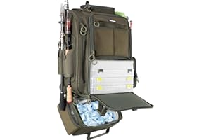 BLISSWILL Large Fishing Backpack with Cooler for 3 Tackle Boxes - Fishing Bag with Rod Holders for Camping and Hiking