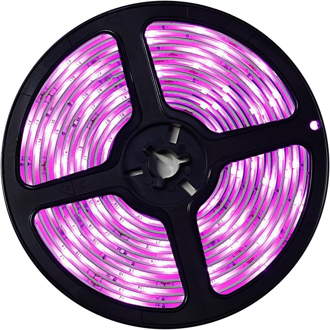 Wigbow Pink LED Strip Light Lit,Waterproof 16.4ft 5M 150 leds Pink Rope lights,Indoor Outdoor Lighting Rope Dimmable With Remote,for Bedroom Bar Car Interior TV Backdrop Wall