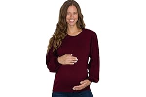 Eliana Cable Knit Sleeve Maternity Sweater - Pregnancy Sweater - Maternity Sweaters