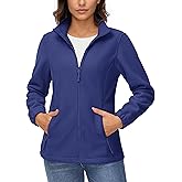 TACVASEN Women's Soft Fleece Jacket Lightweight Full Zip Sweatshirts Coat Casual Winter Warm Sweaters with Pockets