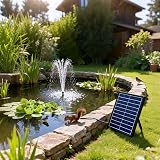 Biling 6W Solar Water Pump with 3000mAh Battery Backup 10 Nozzles Garden Pond view 6