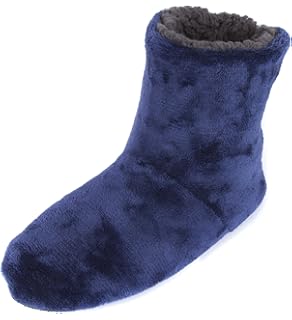 mens fleece slipper boots