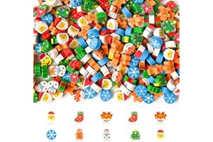 Kaemi Mini Erasers for Kids - Bulk Classroom Prizes, Cute Pencil Erasers - 300 Pcs, Fun Christmas School Supplies, Party Favors & Homework Rewards