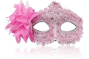 COSMER Masquerade Mask for Women Venetian Masks Christmas Women Flower Half-face Masks Eye mask Cosplay Lace mask
