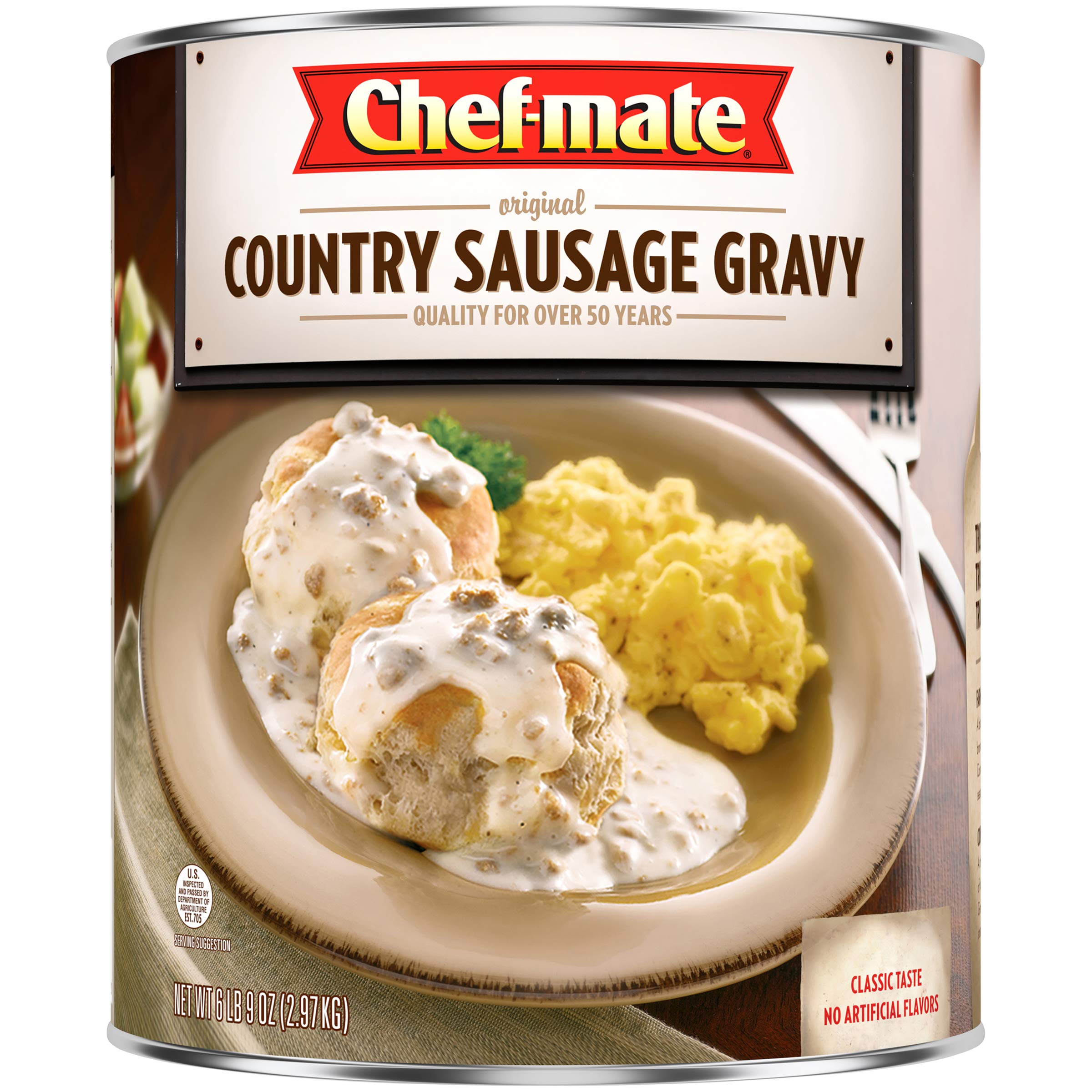 Chefmate Country Sausage Gravy, Breakfast Sausage, Biscuits and Gravy