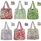 6 Pack Reusable Grocery Bags Heavy Duty with Handles, Reusable Shopping Bags for Women, Foldable, Washable for Store, Travel