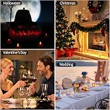 ERTYUI 24 Pack LED Tea Lights Warm Yellow Flickering, Battery Included view 6
