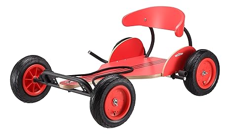 BIKESTAR Original Kinder GoKart Rennkart Seifenkiste mit hochwertigen Luftreifen sowie Lenkung und Bremse für mutige Rennfahr