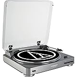 Audio-Technica AT-LP60-USB Fully Automatic Belt-Drive Stereo Turntable (USB & Analog), Silver