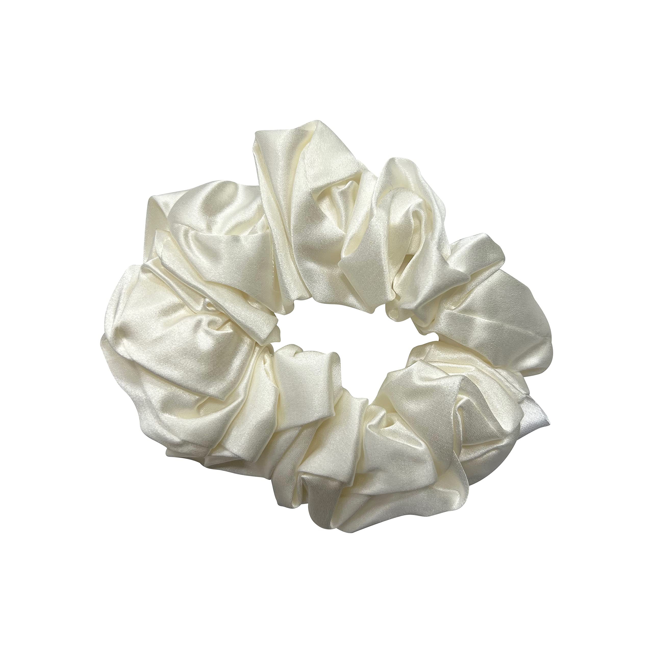 Jasmine Silk Pure Silk Charmeuse Scrunchie - Scrunchies For Hair (Ivory) — image 1